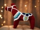 Crochet Dala Horse (Swedish Folk Horse) – Handmade Decorative Figurine