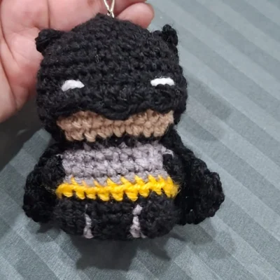 Crochet Batman Keychain / Bagcharm
