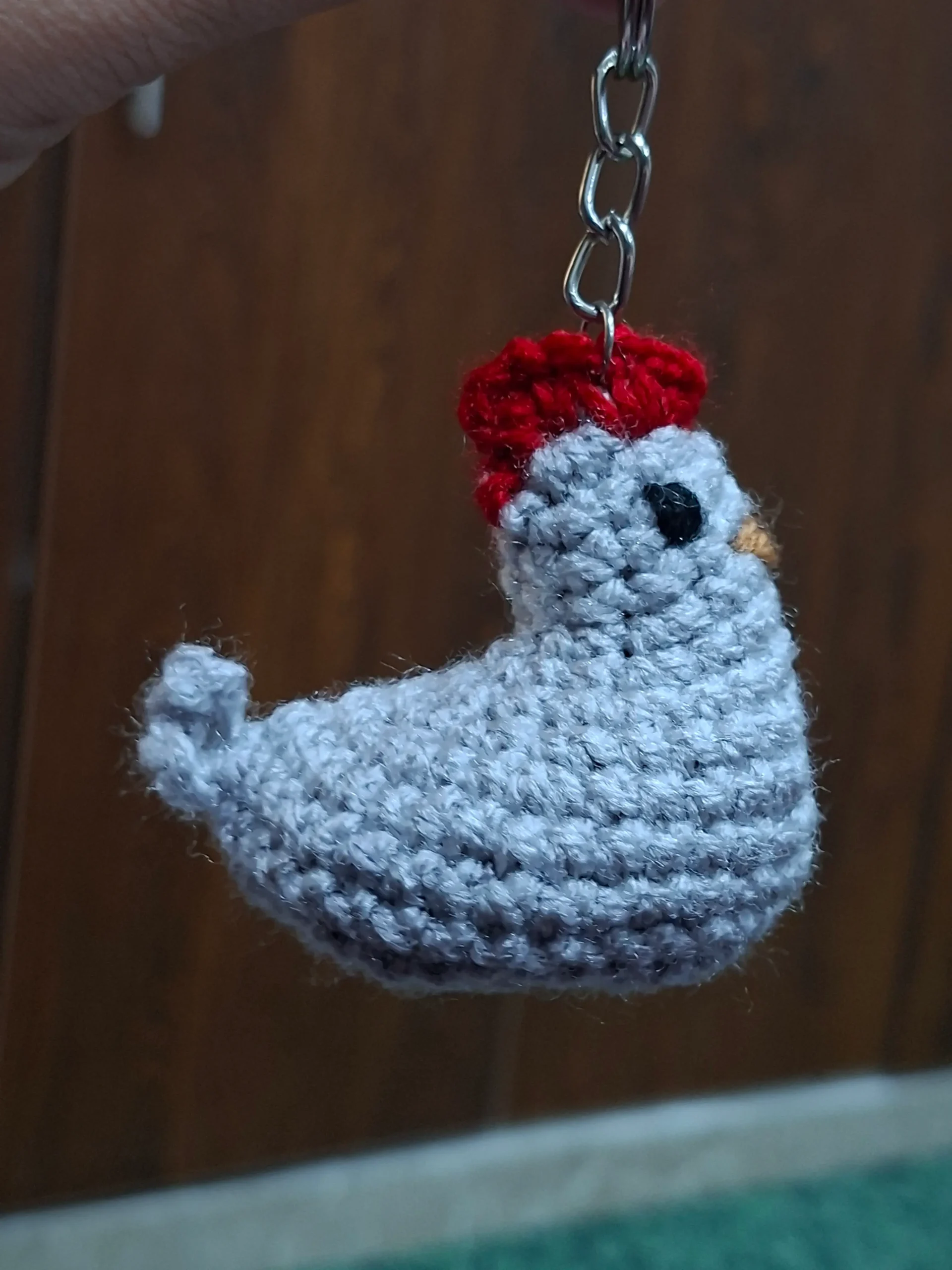 Crochet Chicken Bag Charm & Keychain