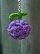 Crochet Devil Fruit Bag Charm – One Piece Inspired Handmade Keychain