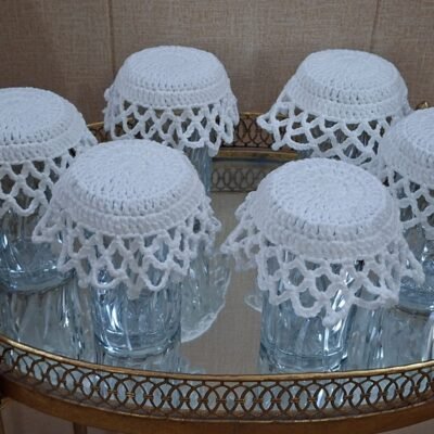 Crochet Glass Covers - Set of 6