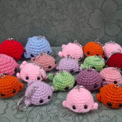 Crochet fish keychain