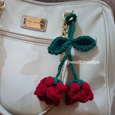 Handmade Crochet Flower Bag Charm