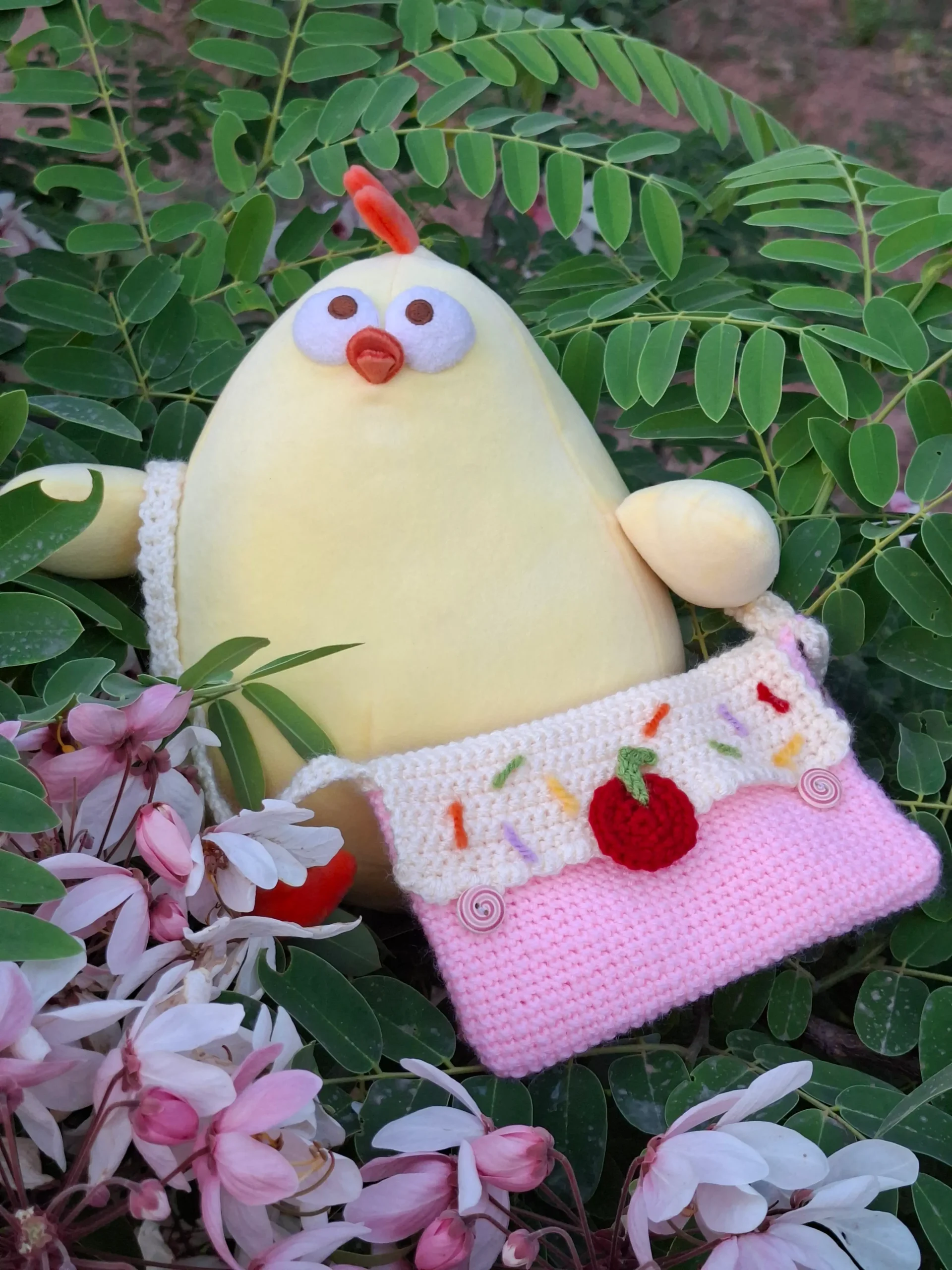 Cherry Sprinkle Crochet Mini Shoulder Bag - Image 2