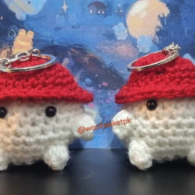 Crochet Little Mushroom Keychain